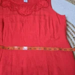 Thumbnail for H.O.G. ; Robe Rouge Corail en mélange lin et coton