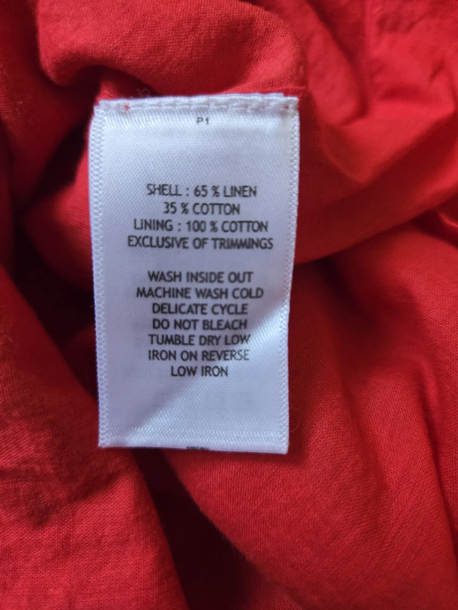 Image for H.O.G. ; Robe Rouge Corail en mélange lin et coton