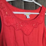 Thumbnail for H.O.G. ; Robe Rouge Corail en mélange lin et coton