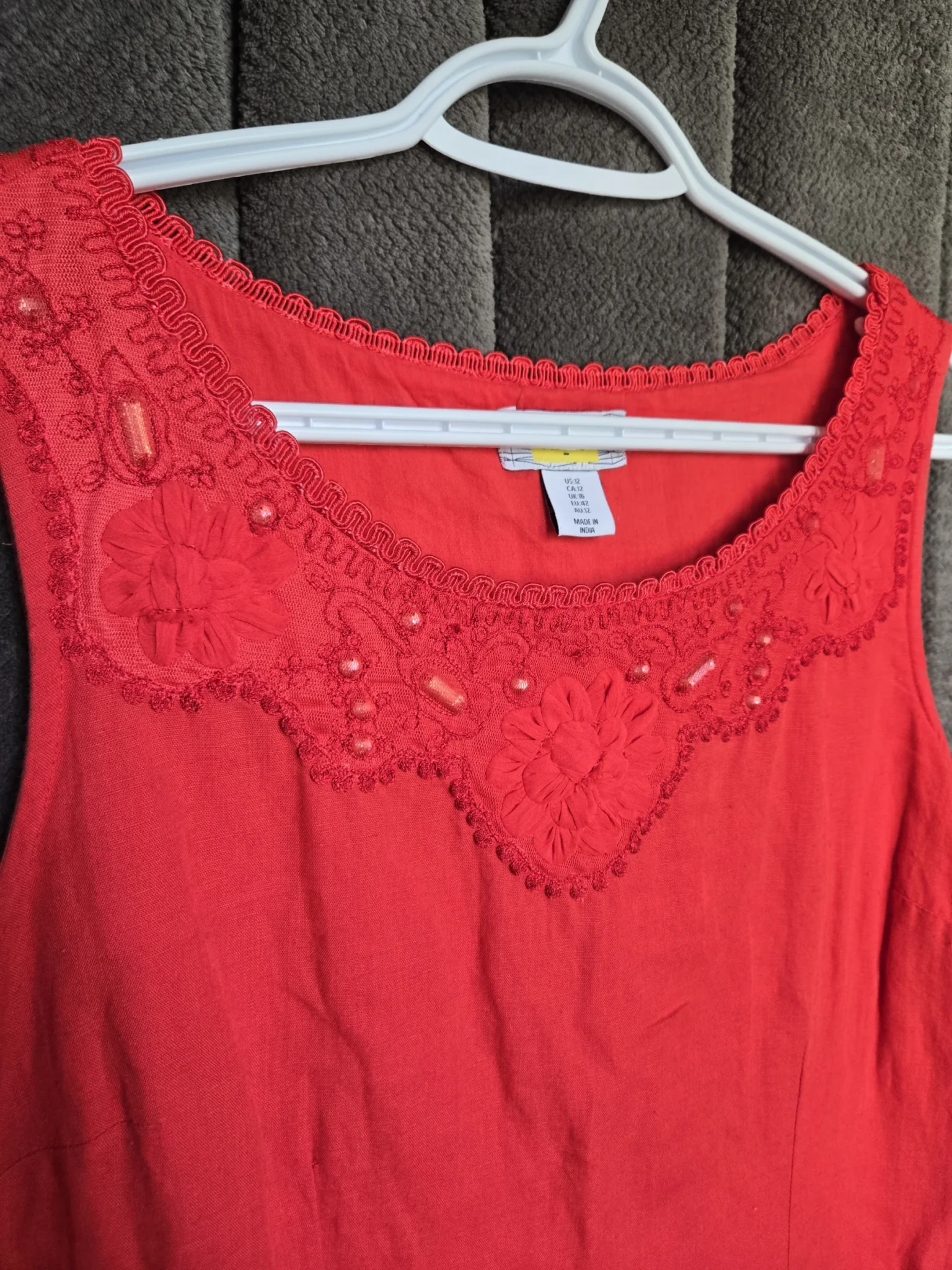 Image for H.O.G. ; Robe Rouge Corail en mélange lin et coton