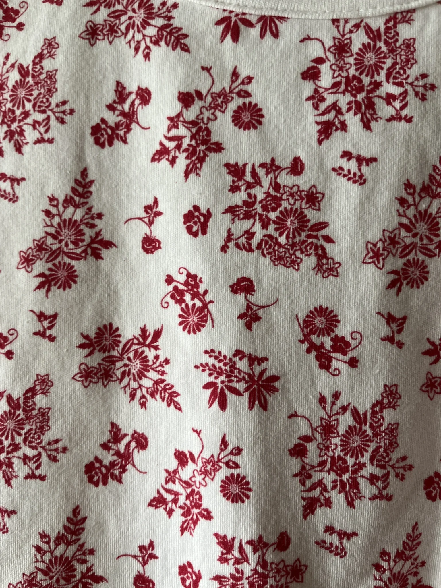Image for Chandail blanc, imprimé fleuri 100% coton - Carroll Reed