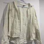 Featured thumbnail for Chemise blanc cassé côtelé en coton