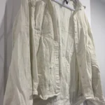 Thumbnail for Chemise blanc cassé côtelé en coton