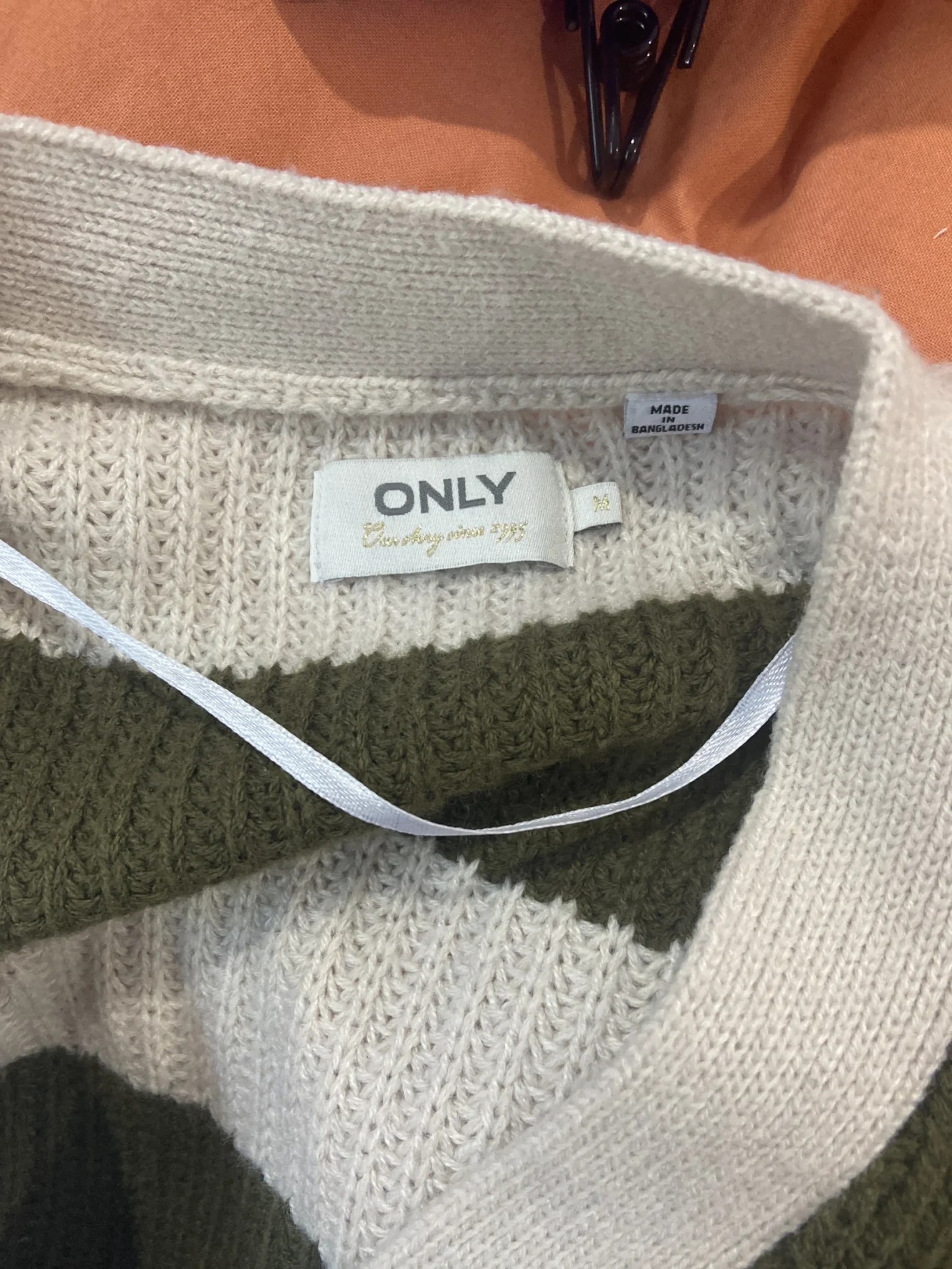 Image for Cardigan rayé kaki et beige