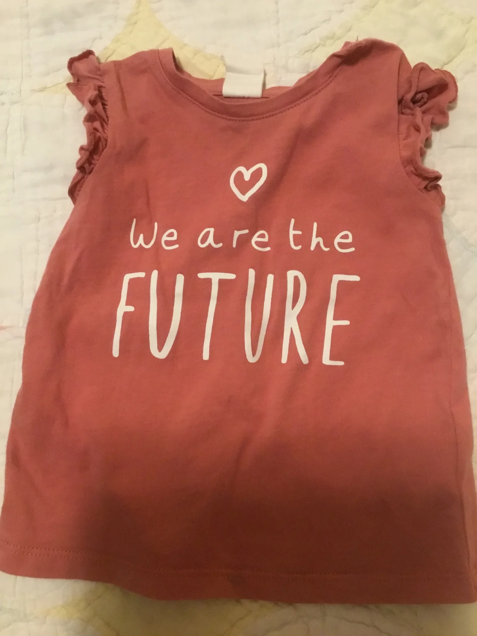 Featured image for Tee-shirt bébé filles rose saumon 6 mois