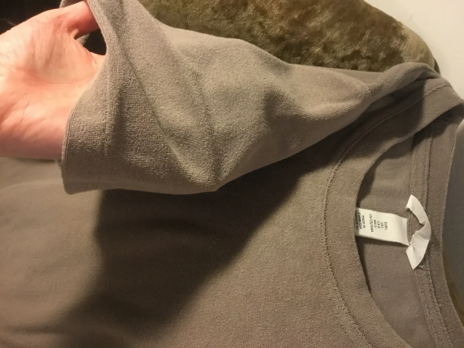 Featured image for Robe tee shirt coton effet velours, large