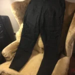 Thumbnail for Black trousers in white stuff linen, 7 years