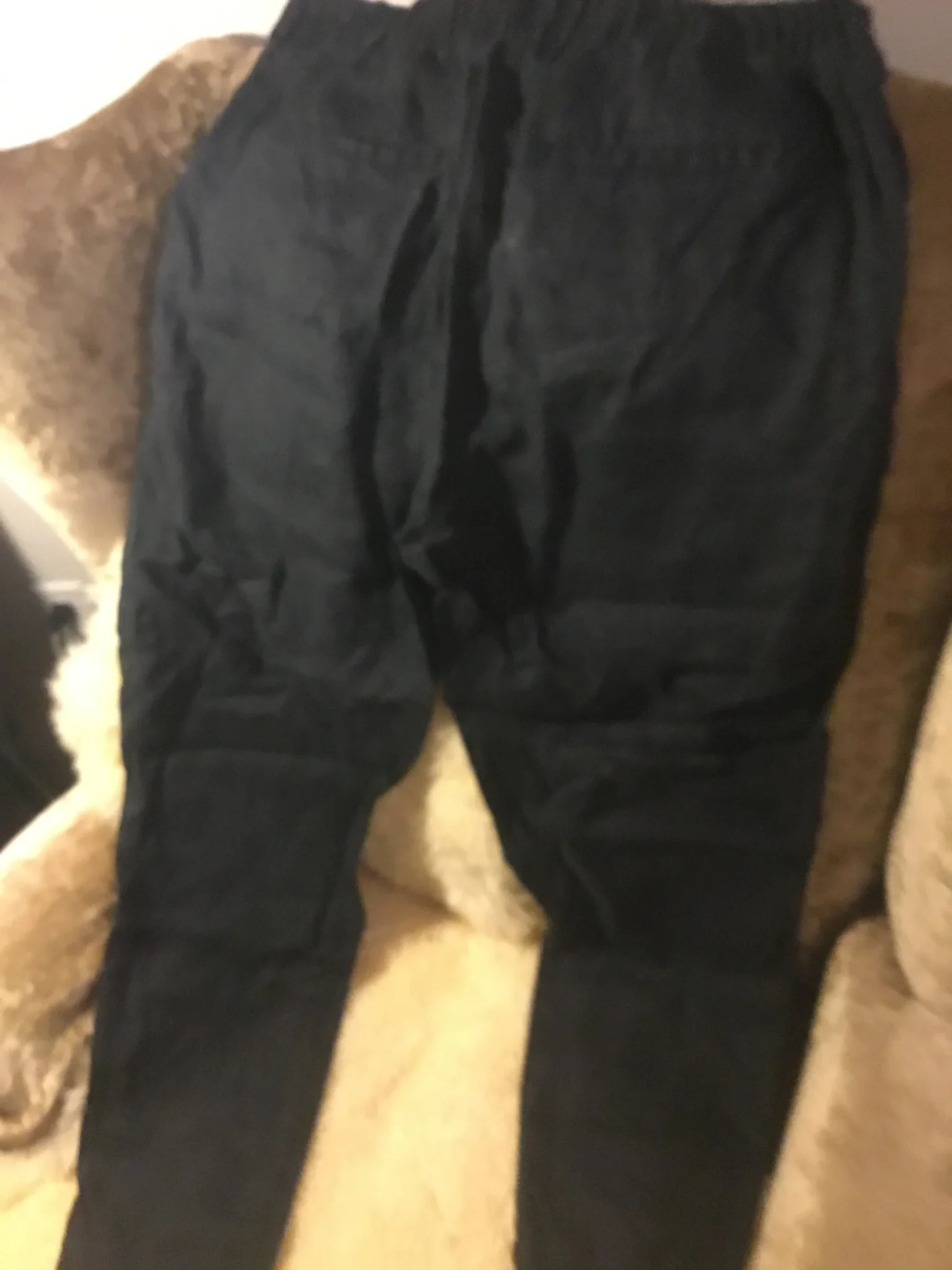 Image for Black trousers in white stuff linen, 7 years