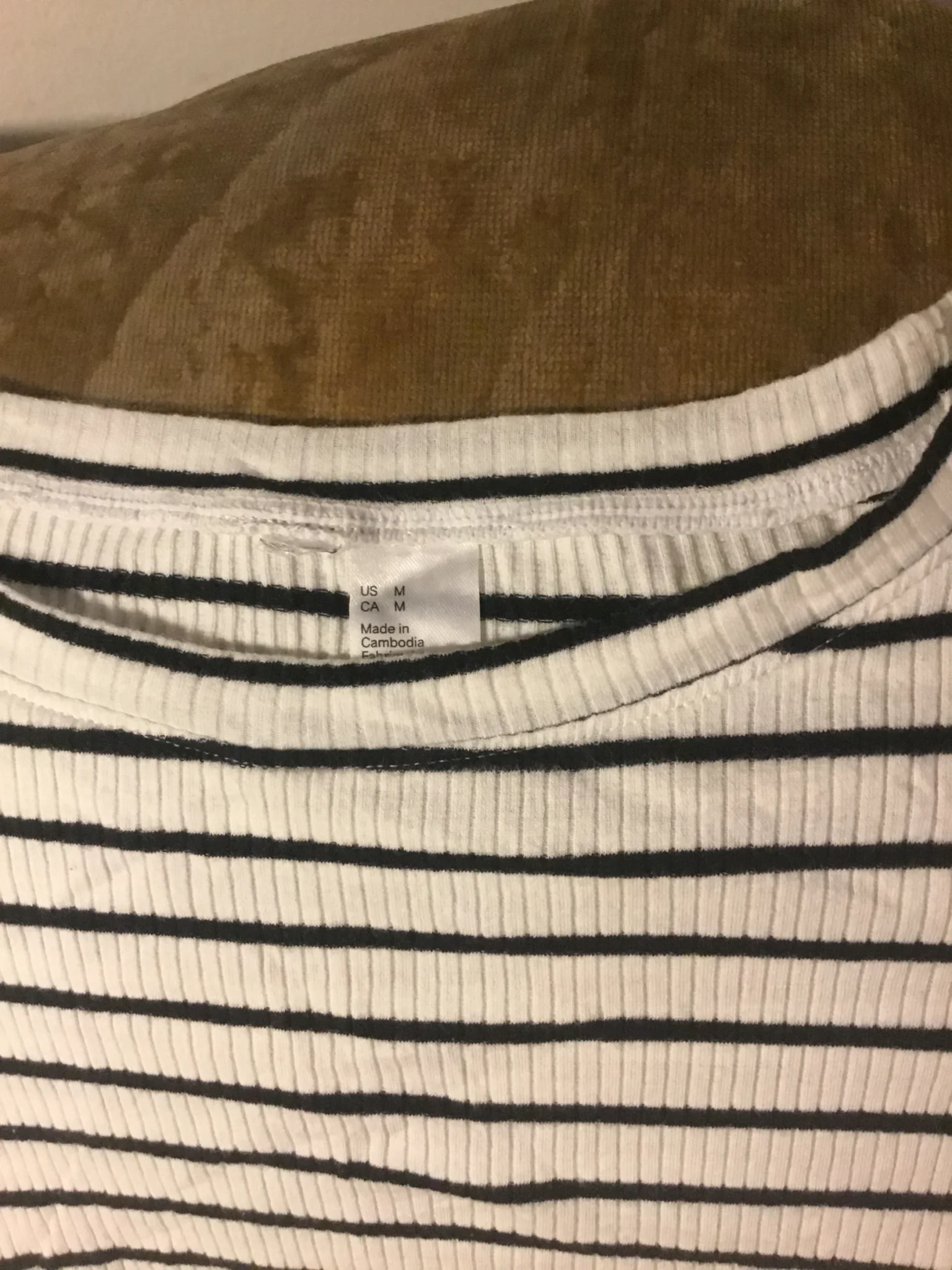 Image for CROP top rayé « dark navy » et blanc, medium