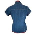 Thumbnail for JACOB – Chemise en denim bleu à manches courtes et boutons à l’avant MEDIUM