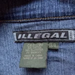 Thumbnail for ILLEGAL JEANS Chemise denim bleu manches courtes et boutonnée– Grand