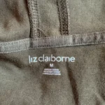 Thumbnail for LIZ CLAIBORNE Veste sans manches à capuchon  avec fermeture éclair – Vert olive foncé – Taille M (Moyenne)