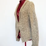 Thumbnail for Mercer & Madison - Cardigan Crème Ivoire / Maille / Col Châle / Nœud / Taille L