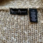 Thumbnail for Mercer & Madison - Cardigan Crème Ivoire / Maille / Col Châle / Nœud / Taille L