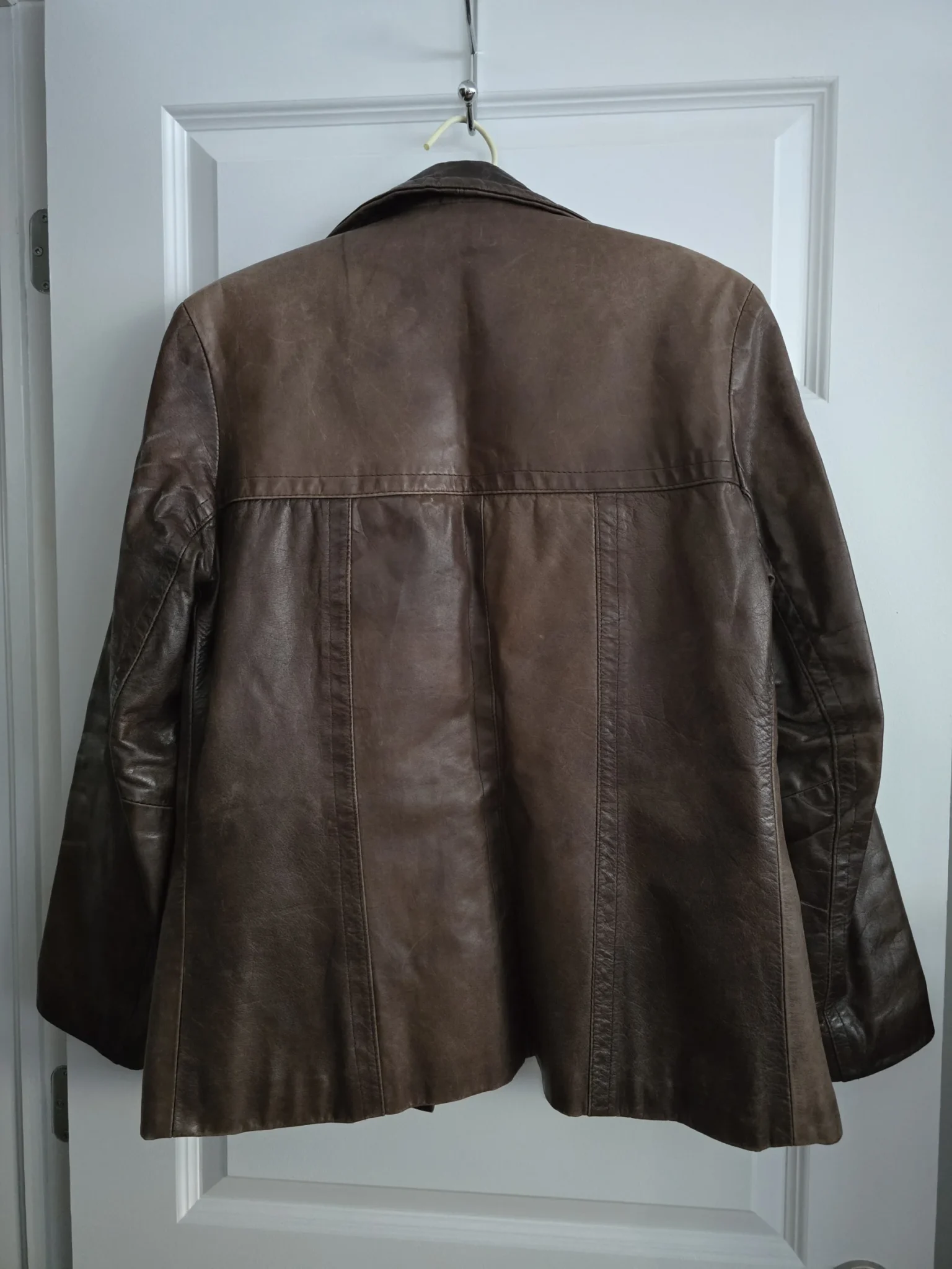 Image for 🌟 Vintage manteau cuir marron