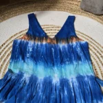 Thumbnail for Robe Midi motif tie-dye en Coton