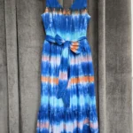 Thumbnail for Robe Midi motif tie-dye en Coton