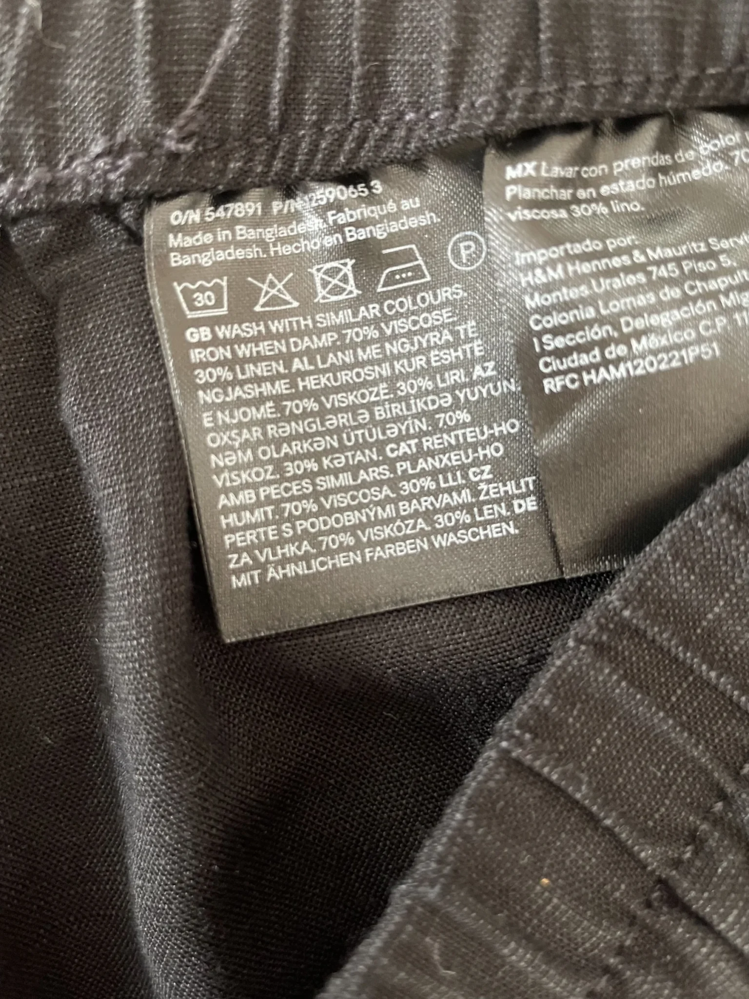 Image for Pantalon large en mélange de lin