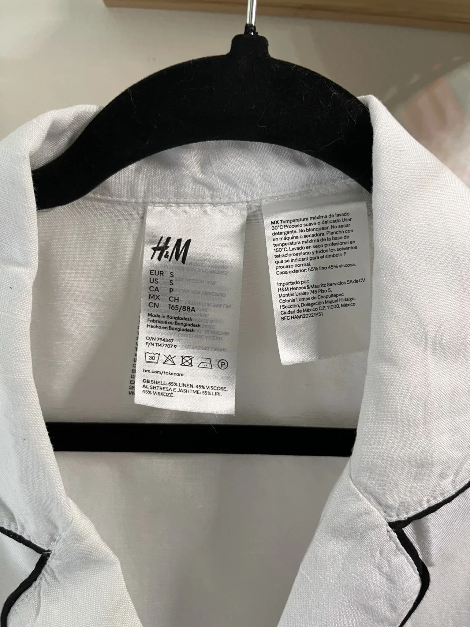 Image for Chemise style pyjama avec lin