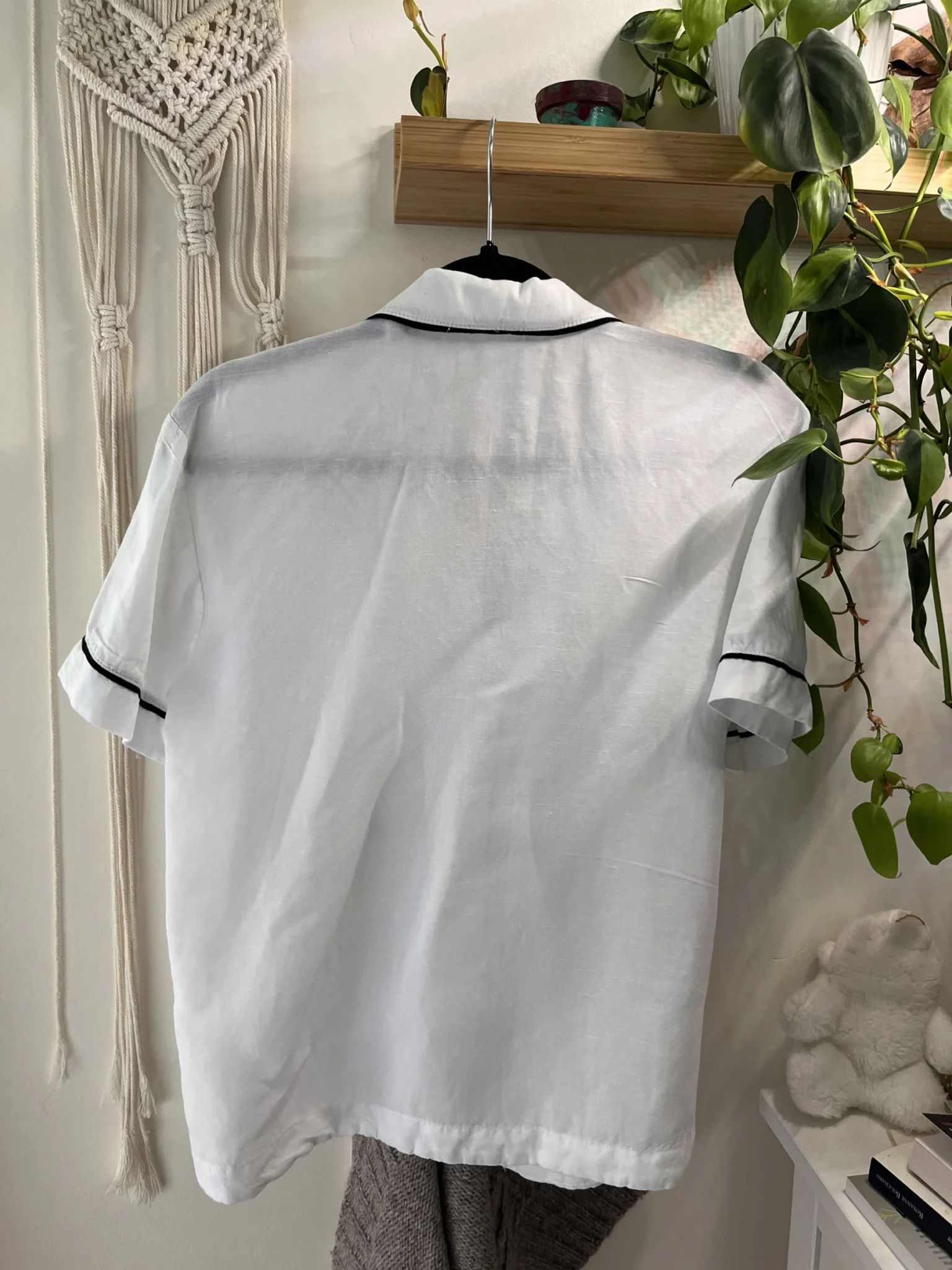 Image for Chemise style pyjama avec lin