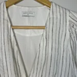 Thumbnail for Robe à rayures métalliques avec ceinture