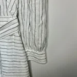 Thumbnail for Robe à rayures métalliques avec ceinture