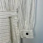 Thumbnail for Robe à rayures métalliques avec ceinture