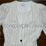 Thumbnail for Robe à rayures métalliques avec ceinture