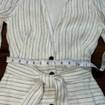 Thumbnail for Robe à rayures métalliques avec ceinture