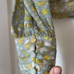 Thumbnail for Zara blouse size L floral pattern blue and yellow