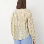 Thumbnail for Chemise fleurie Zara taille S jaune et vert