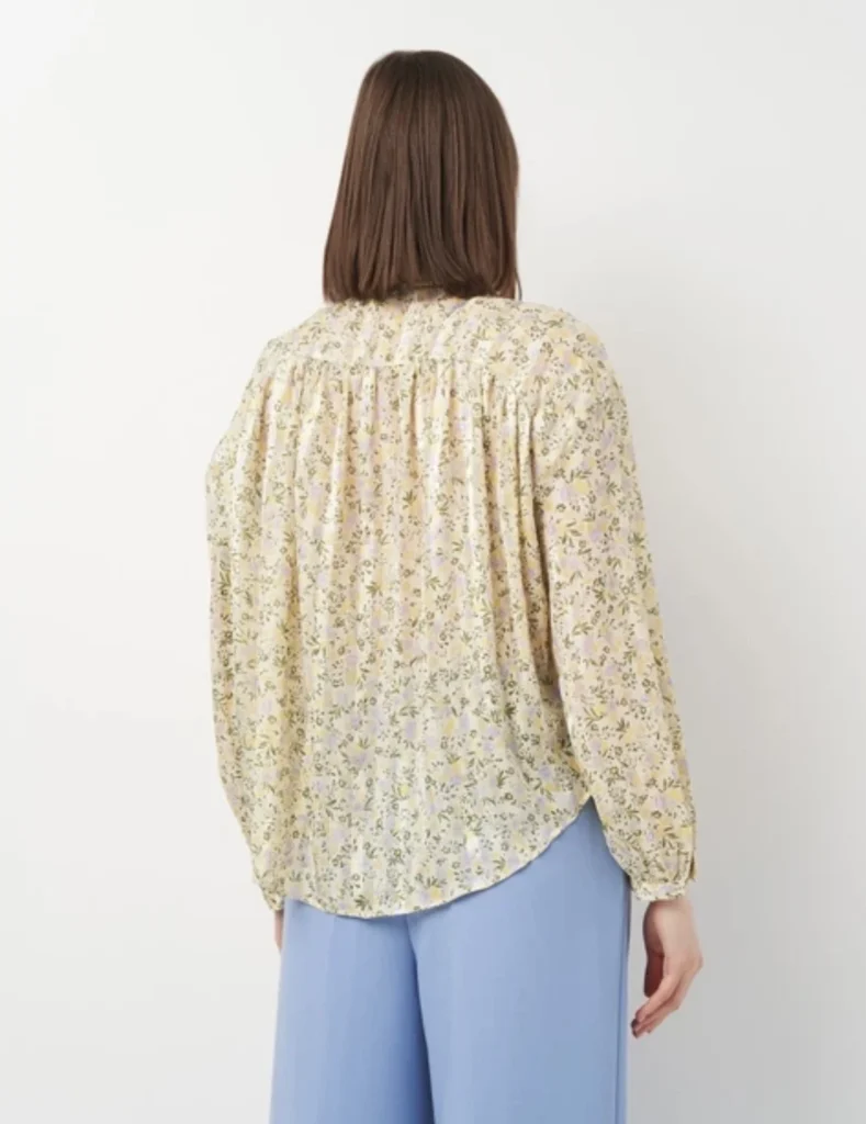 Image for Chemise fleurie Zara taille S jaune et vert