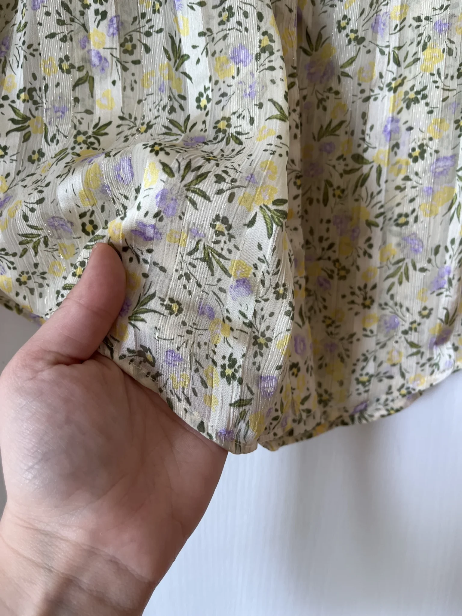 Image for Chemise fleurie Zara taille S jaune et vert
