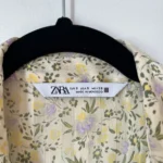Thumbnail for Chemise fleurie Zara taille S jaune et vert
