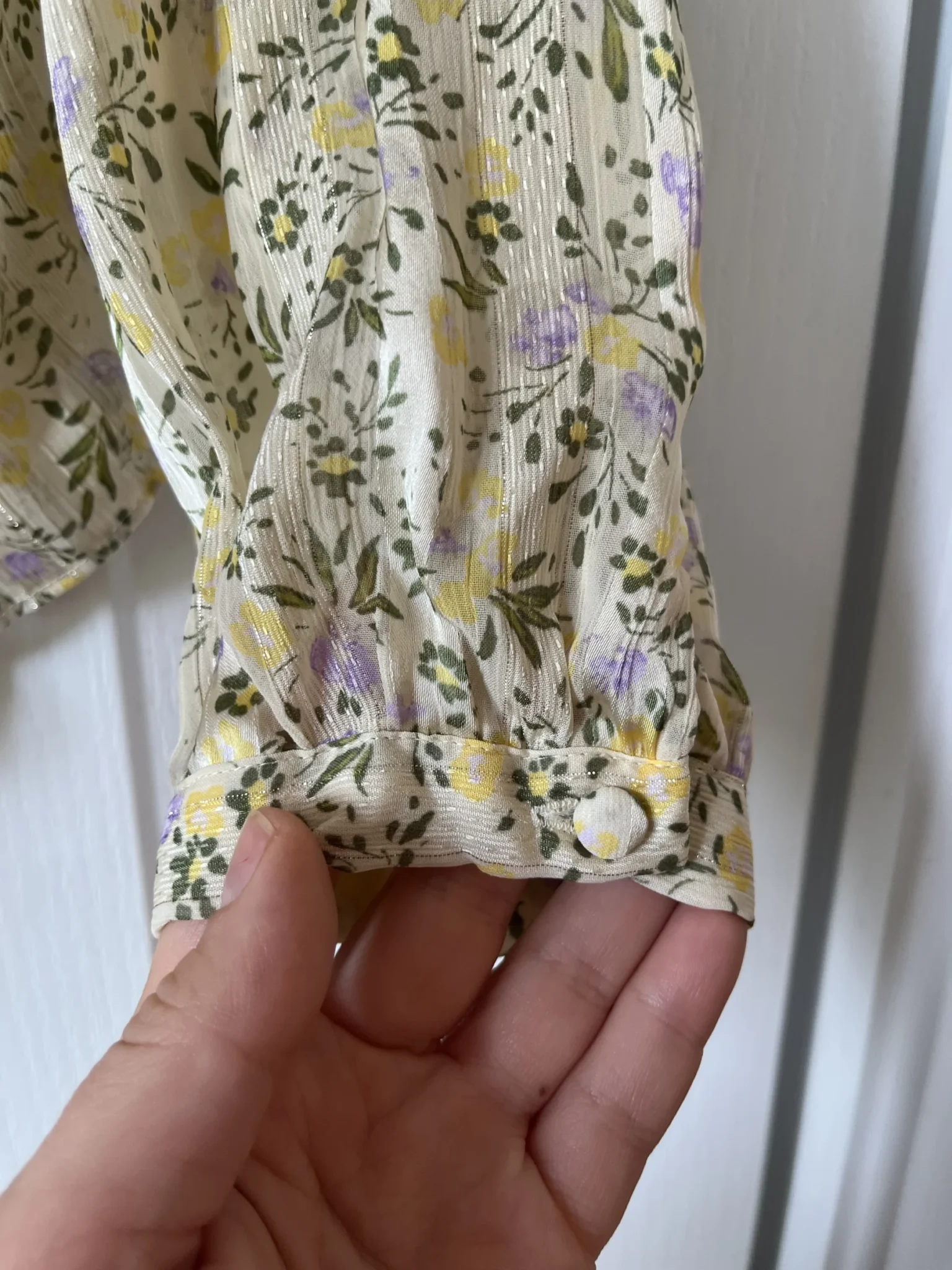 Image for Chemise fleurie Zara taille S jaune et vert