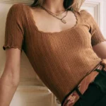 Featured thumbnail for Sézane knitwear model Anil size S colour coffee
