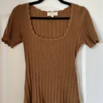 Thumbnail for Sézane knitwear model Anil size S colour coffee