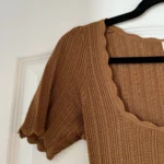 Thumbnail for Sézane knitwear model Anil size S colour coffee