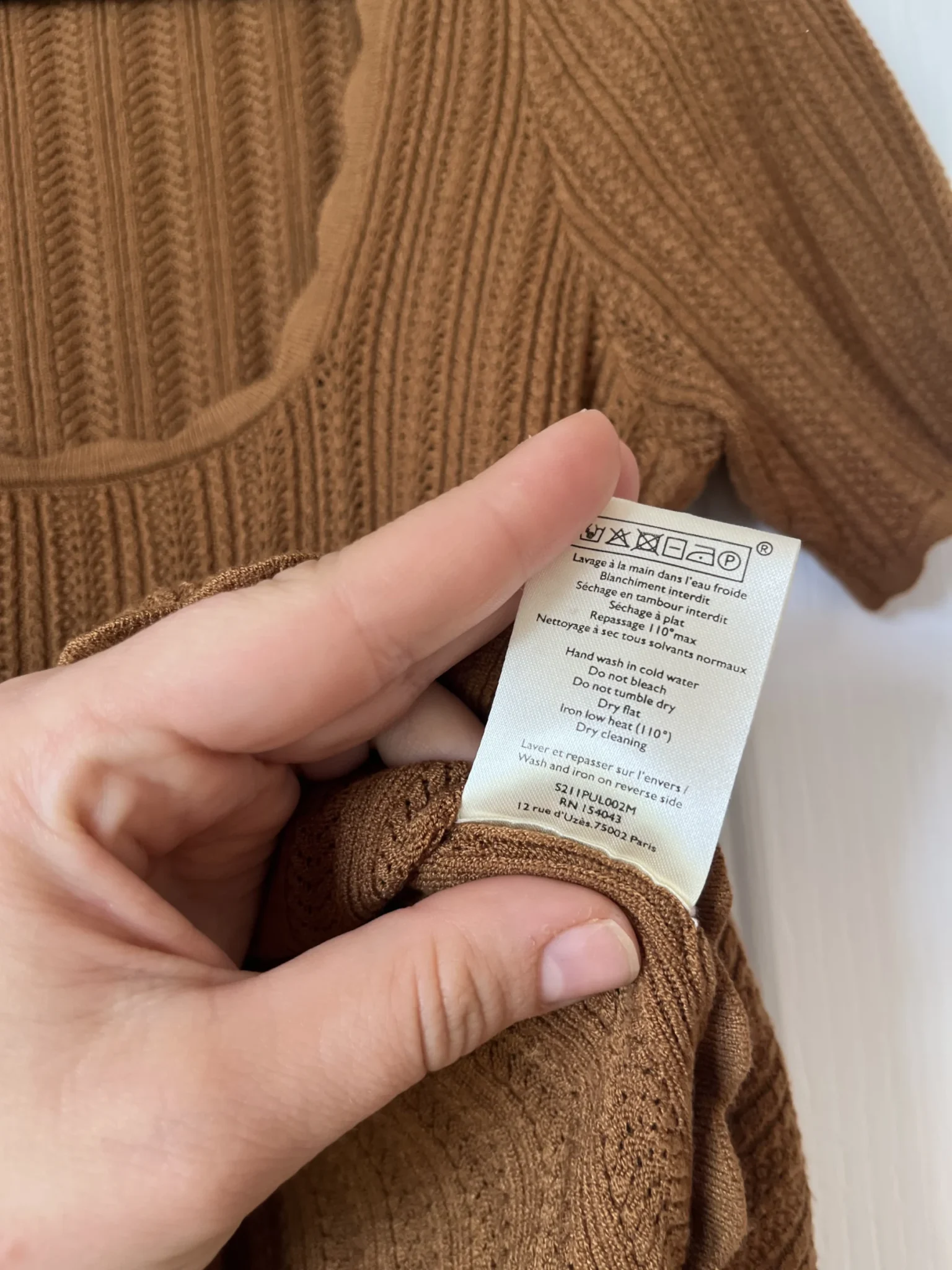 Image for Sézane knitwear model Anil size S colour coffee