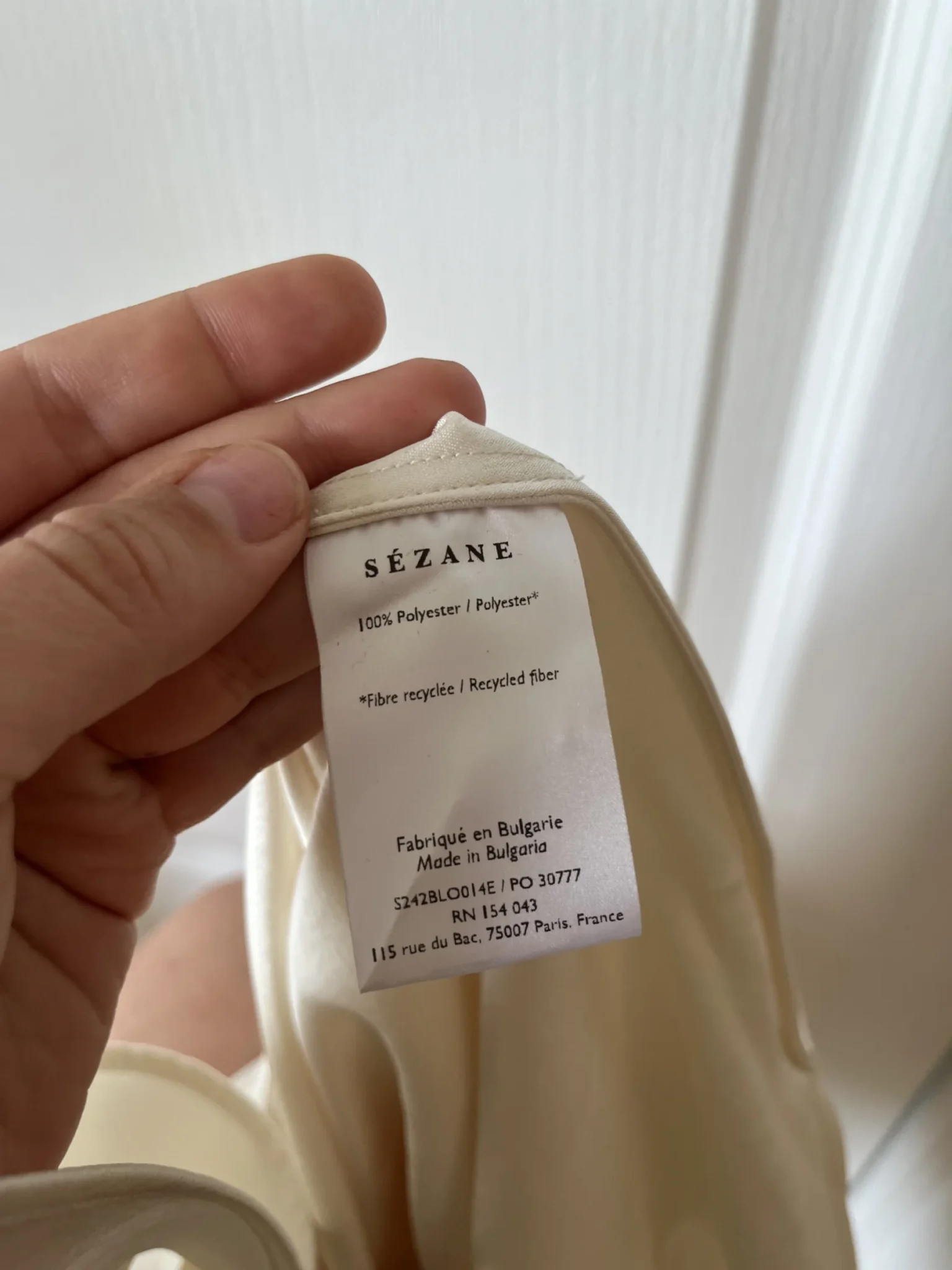 Image for Blouse Sézane model Isana size M off-white