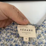 Thumbnail for Robe Sézane modèle Phily taille 38 bleu et blanc fleuris