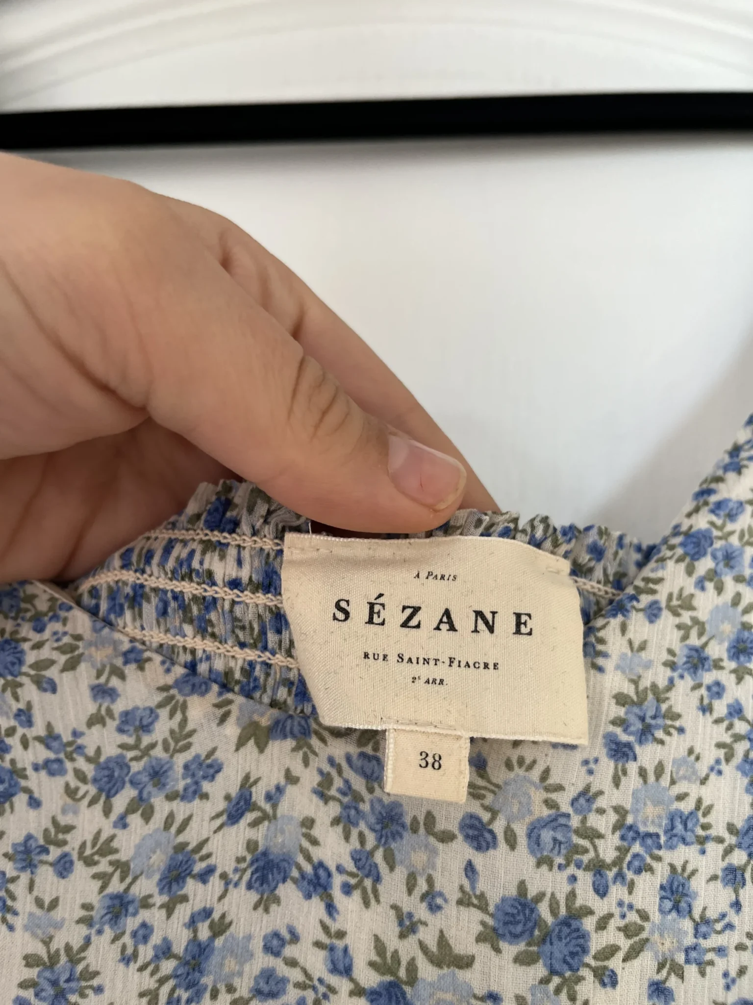 Image for Robe Sézane modèle Phily taille 38 bleu et blanc fleuris