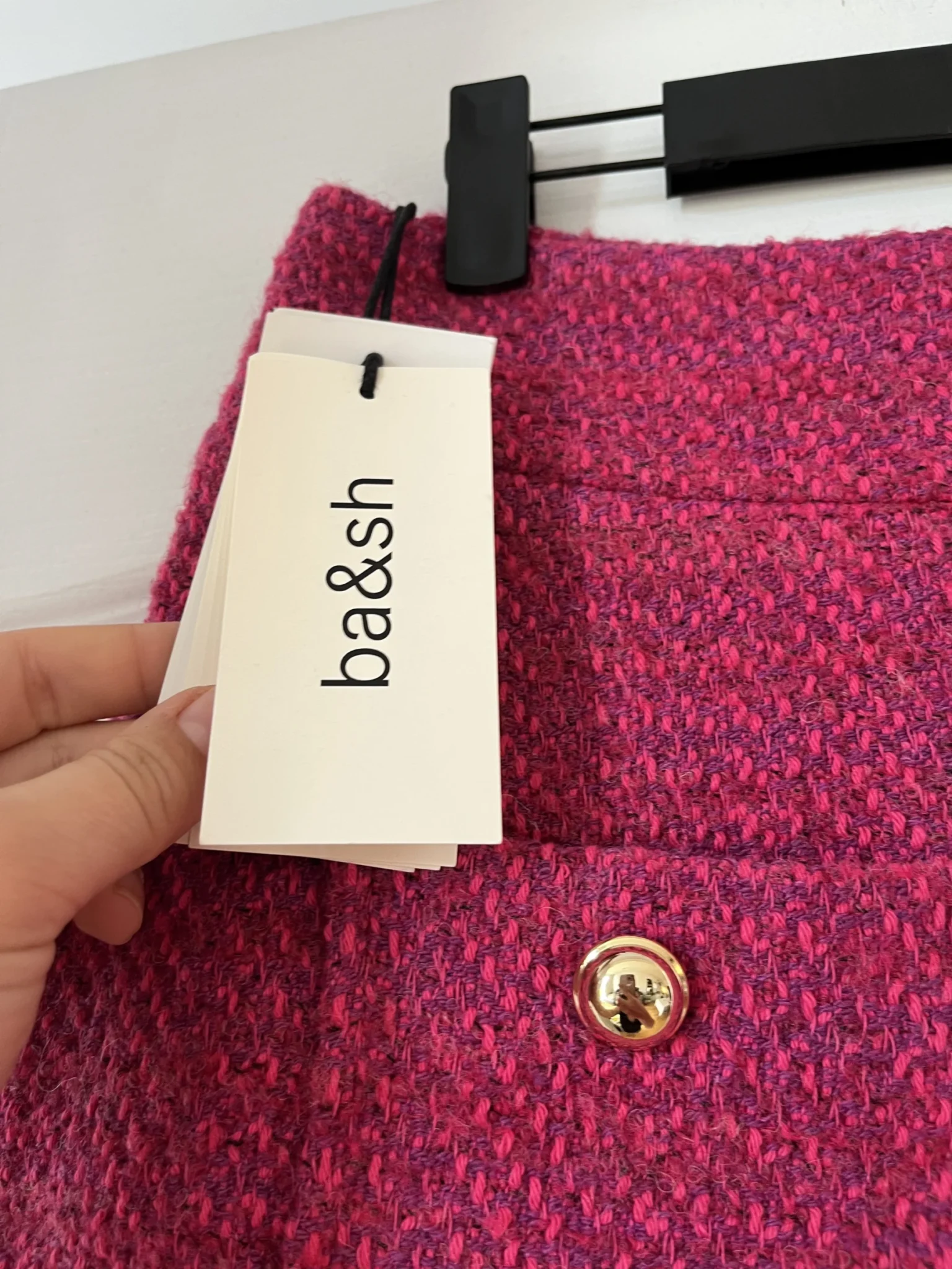 Image for Jupe Bash rose en tweed en taille 40 neuf