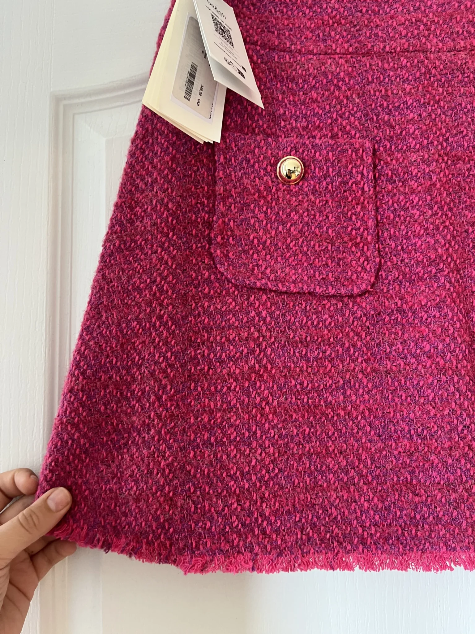Image for Jupe Bash rose en tweed en taille 40 neuf