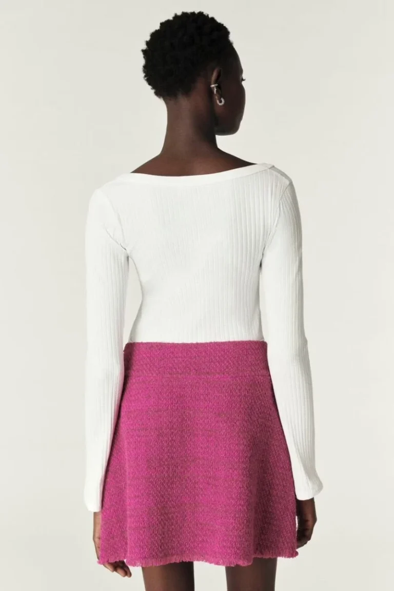 Image for Jupe Bash rose en tweed en taille 40 neuf