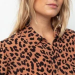 Thumbnail for Chemise Rails taille S motif léopard marron et noir