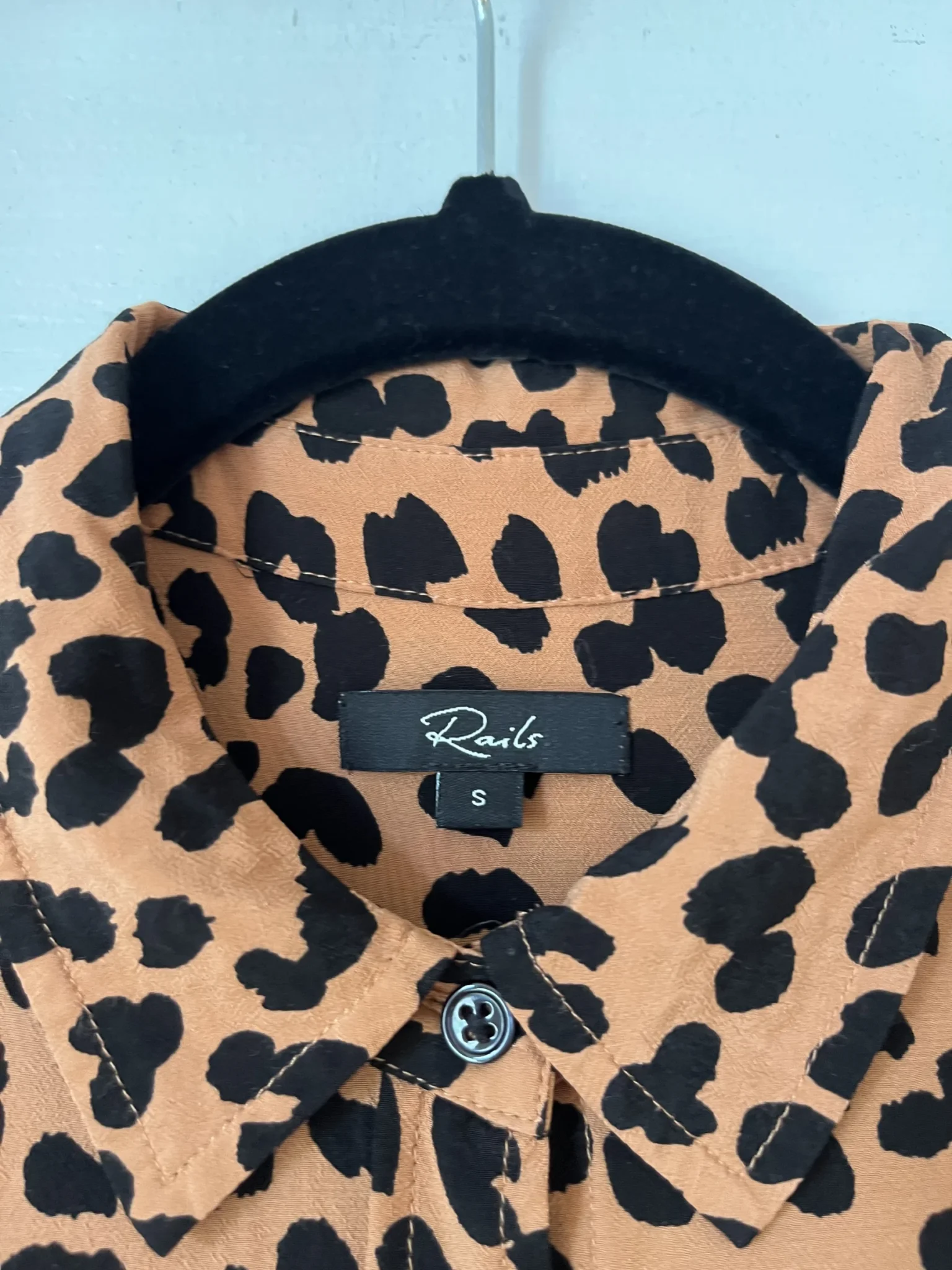 Image for Chemise Rails taille S motif léopard marron et noir