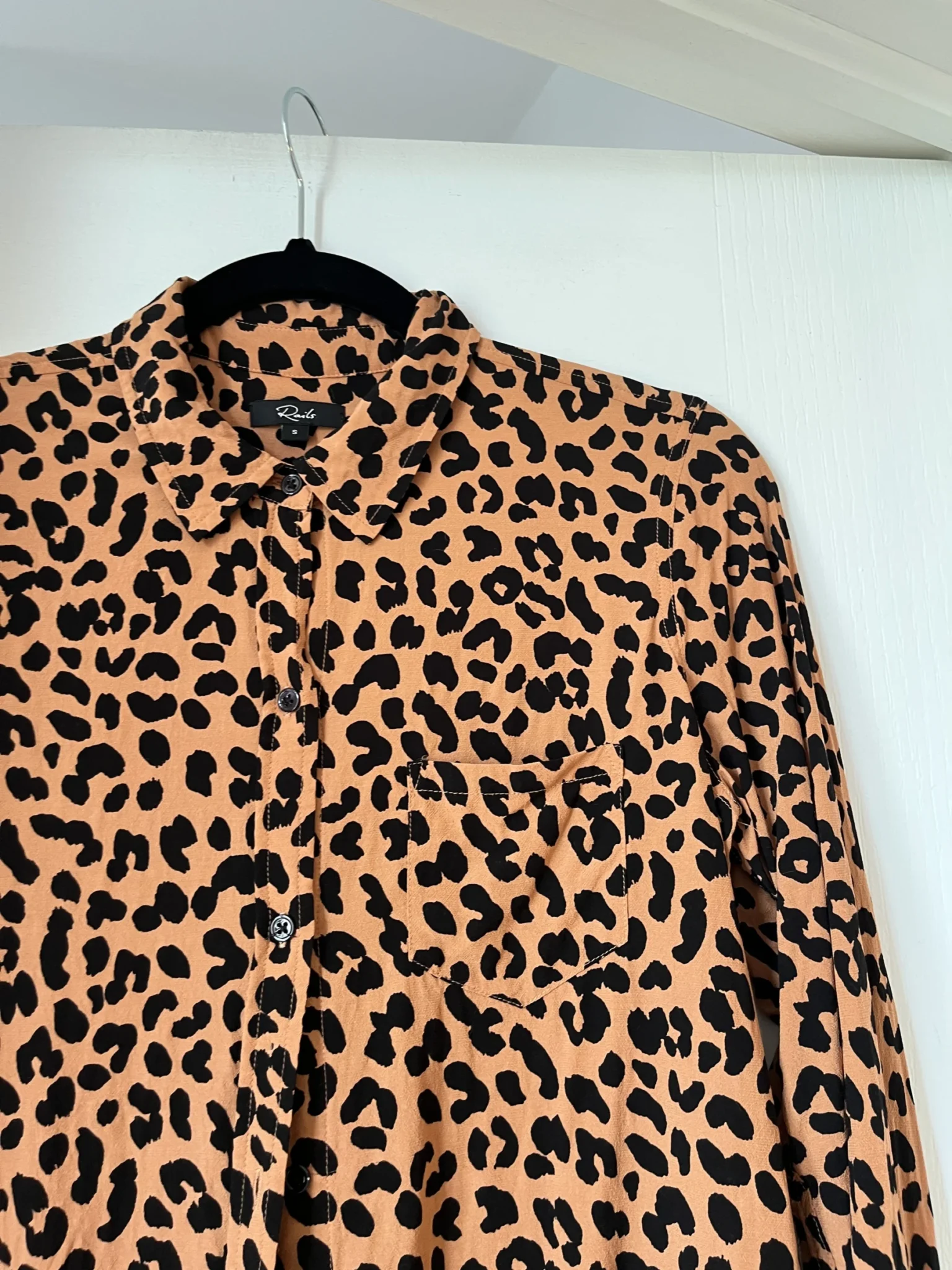Image for Chemise Rails taille S motif léopard marron et noir