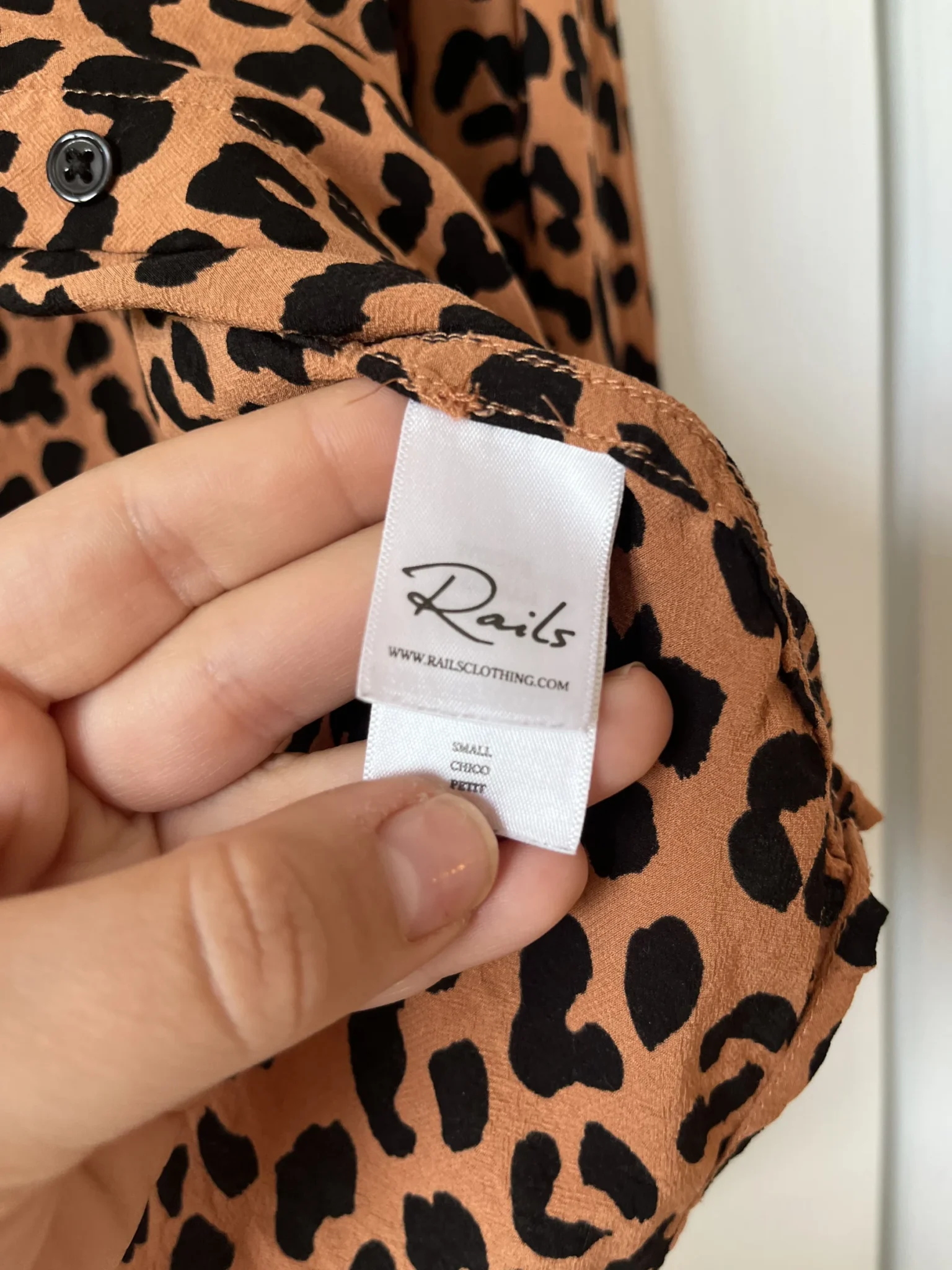 Image for Chemise Rails taille S motif léopard marron et noir