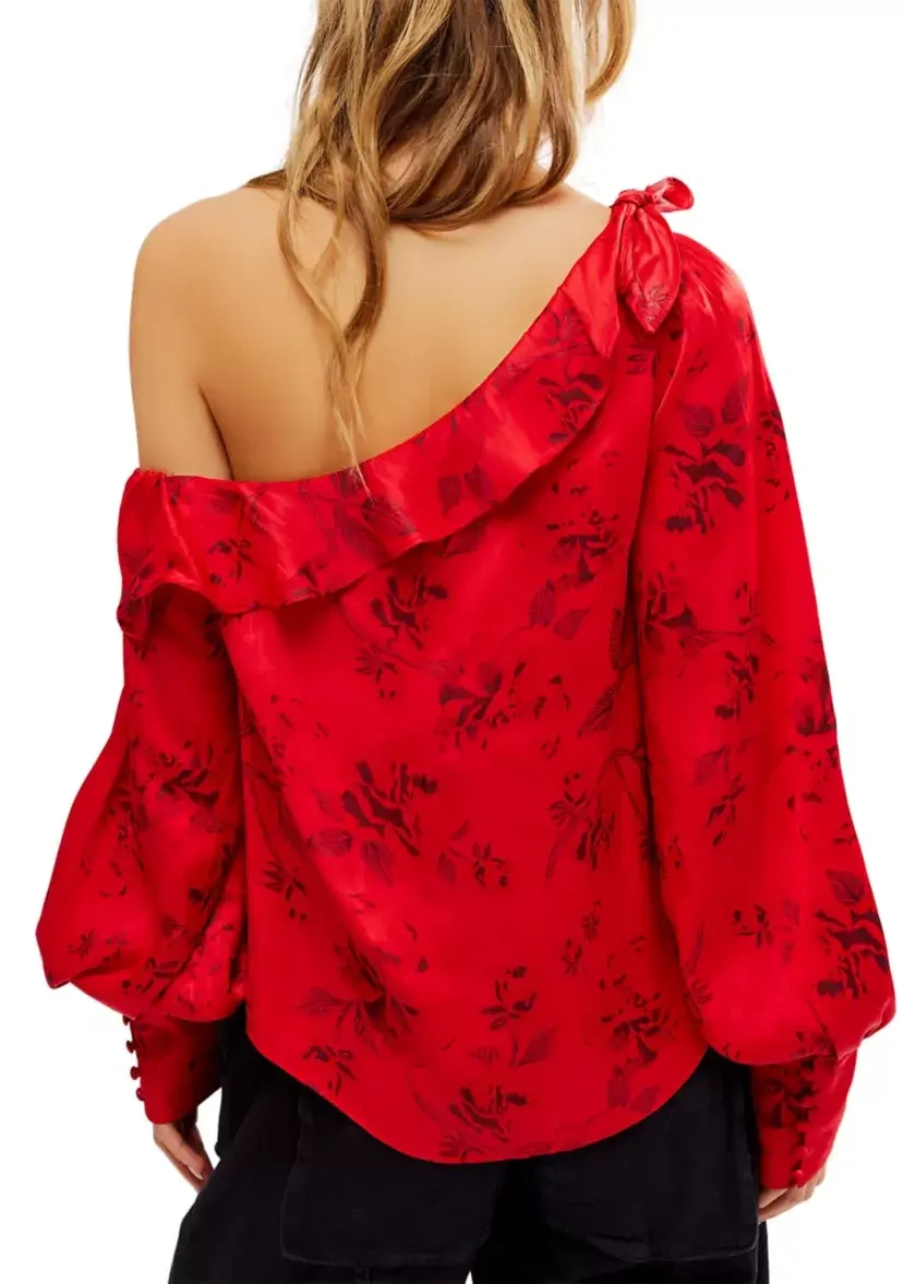 Blouse rouge Free People taille S Free people seconde main
